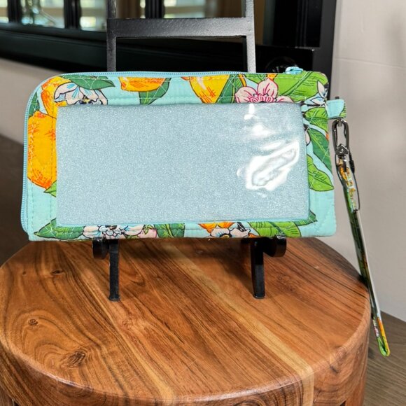 Vera Bradley Lemon Grove RFID Tech Wristlet NWT  -  Travel Wallet / Clutch - Picture 5 of 7